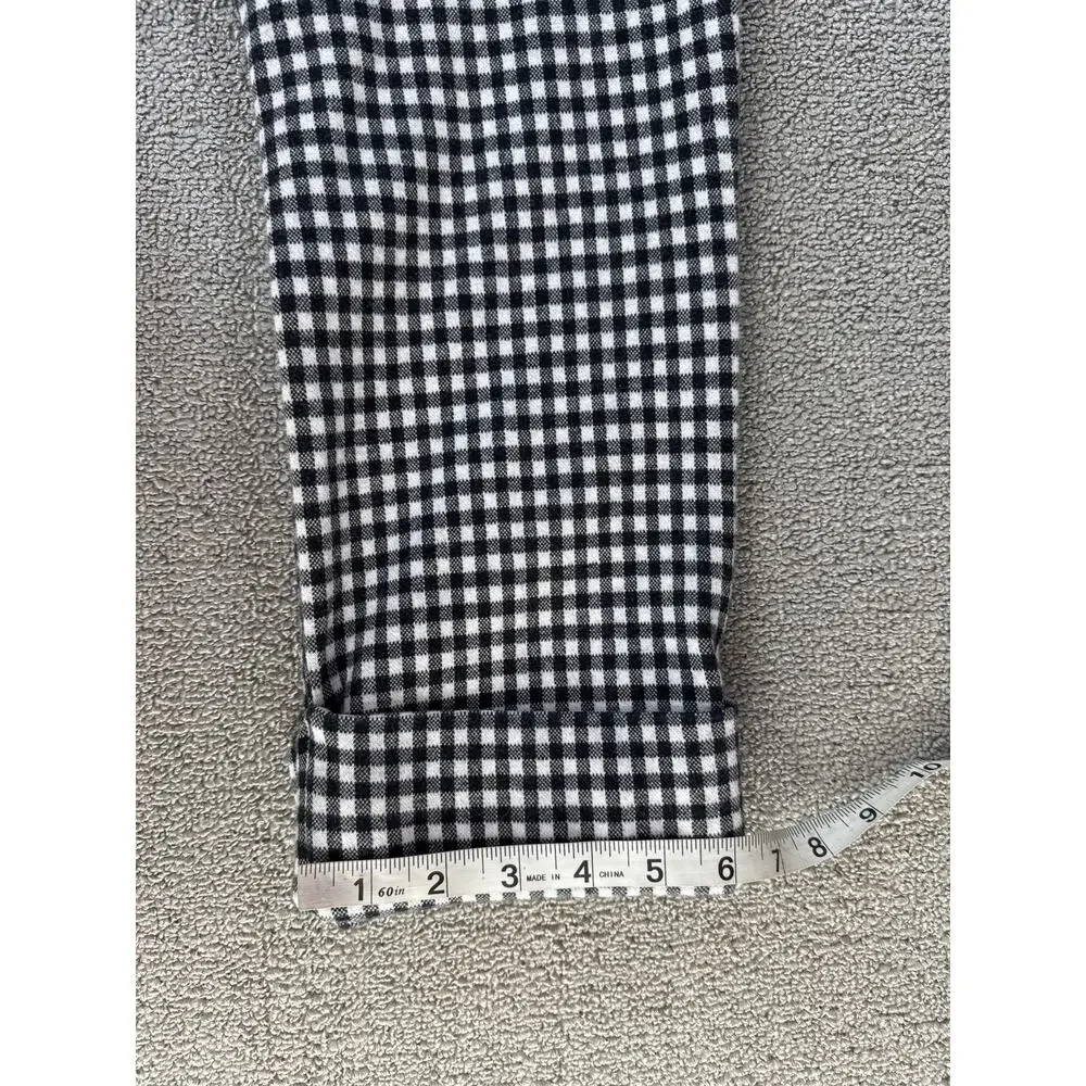 by Anthropologie Trouser Pant Capri The Essential Crop Flare Gingham Check 12 - Picture 10 of 10